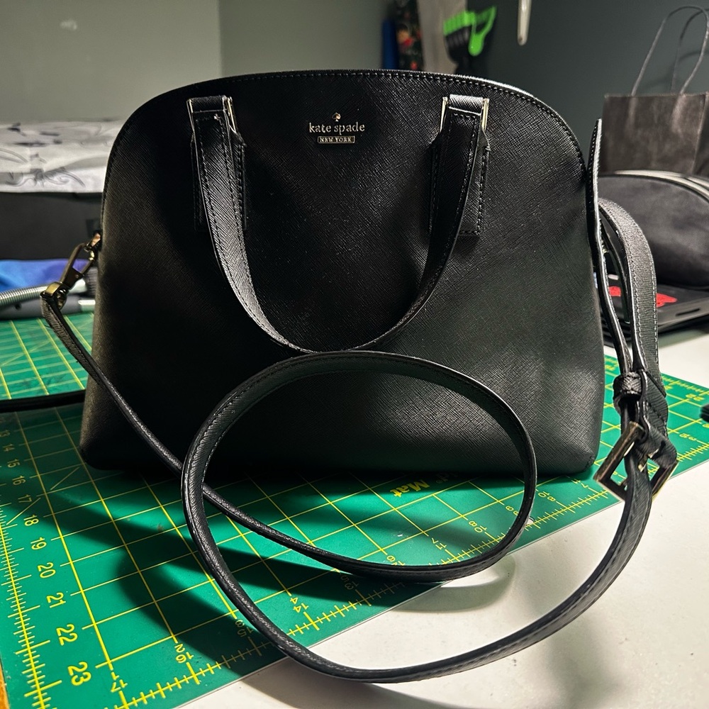 Kate Spade Black Leather Handbag with Strap